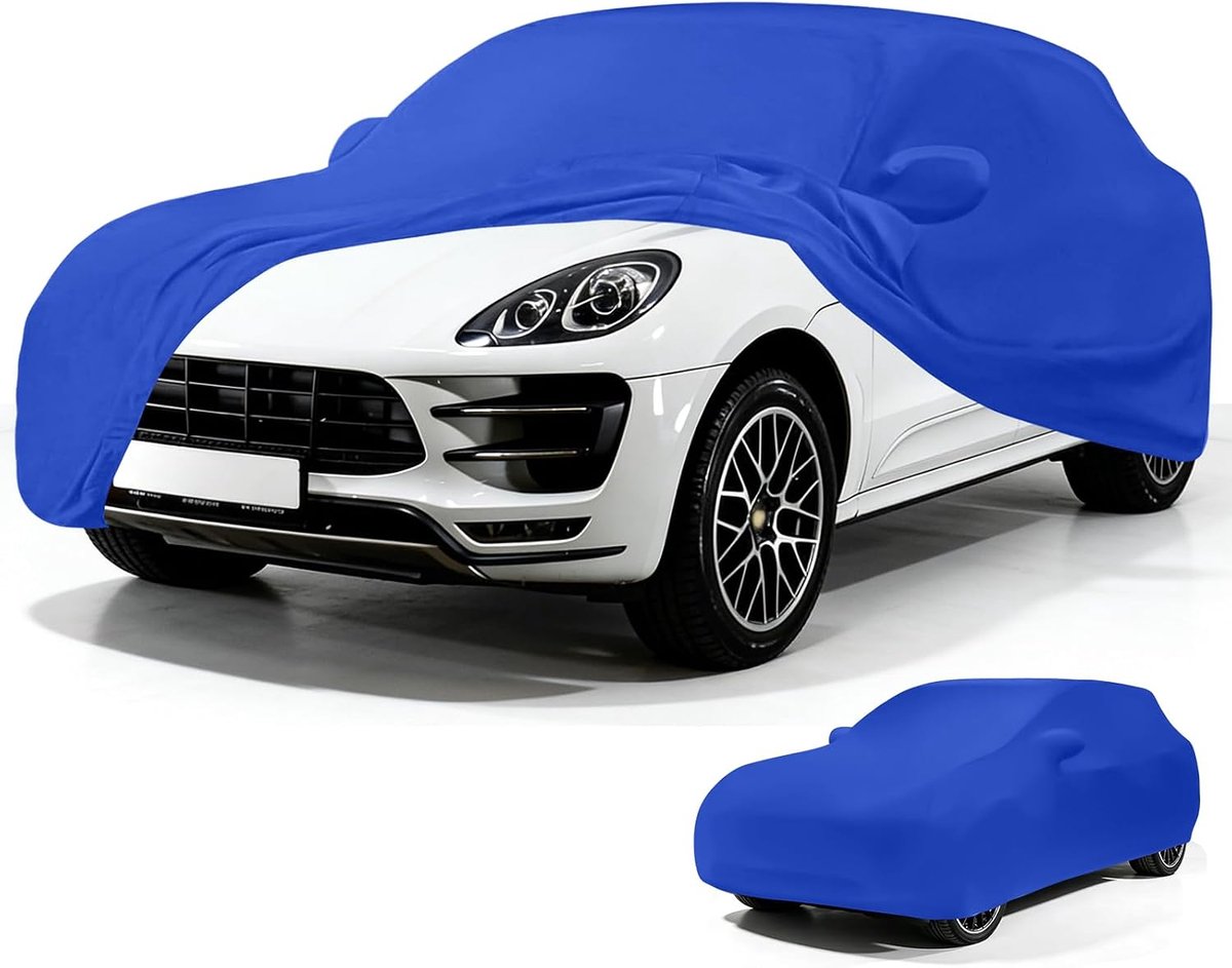 Car Cover Interior for Porsche Macan 2014-2026, Blue Stretch Sail Indoor Full Garage Car Cover Car Cover Car Cover - ShopVlot