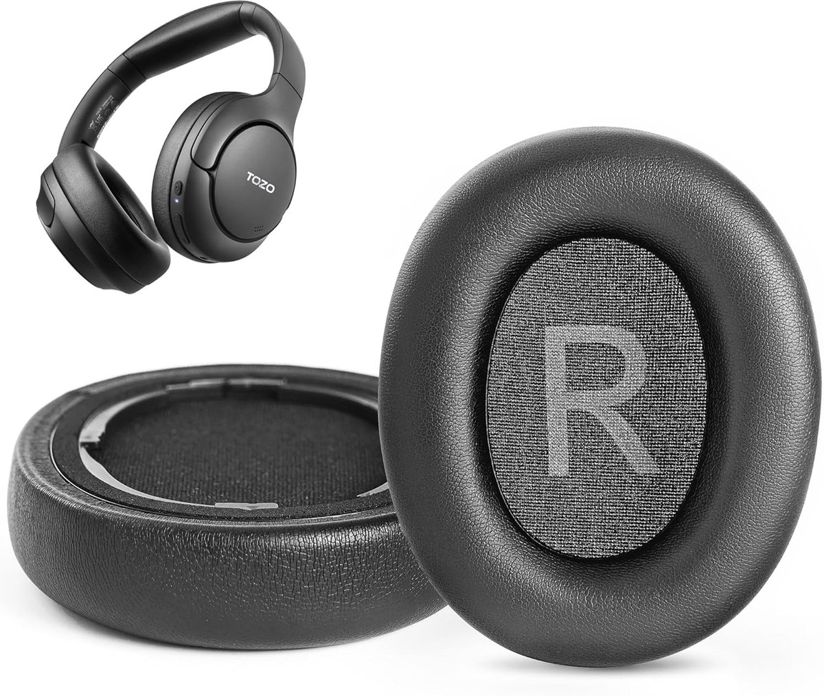 HT2 Cooling Replacement Ear Pads Compatible with TOZO HT2 Headphones,Enhanced Comfort Protein Leather Memory Foam,Ear - ShopVlot