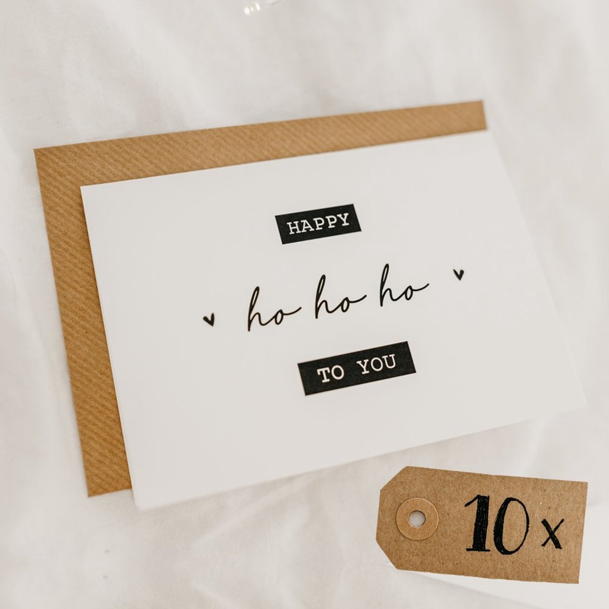 10x hippe kerstkaarten (A6 formaat) - kerst kaarten om te versturen - kaartenset - kaartjes blanco - kaartjes met tekst - luxe kerstkaarten - feestdagenkaarten - kerstkaart - wenskaarten