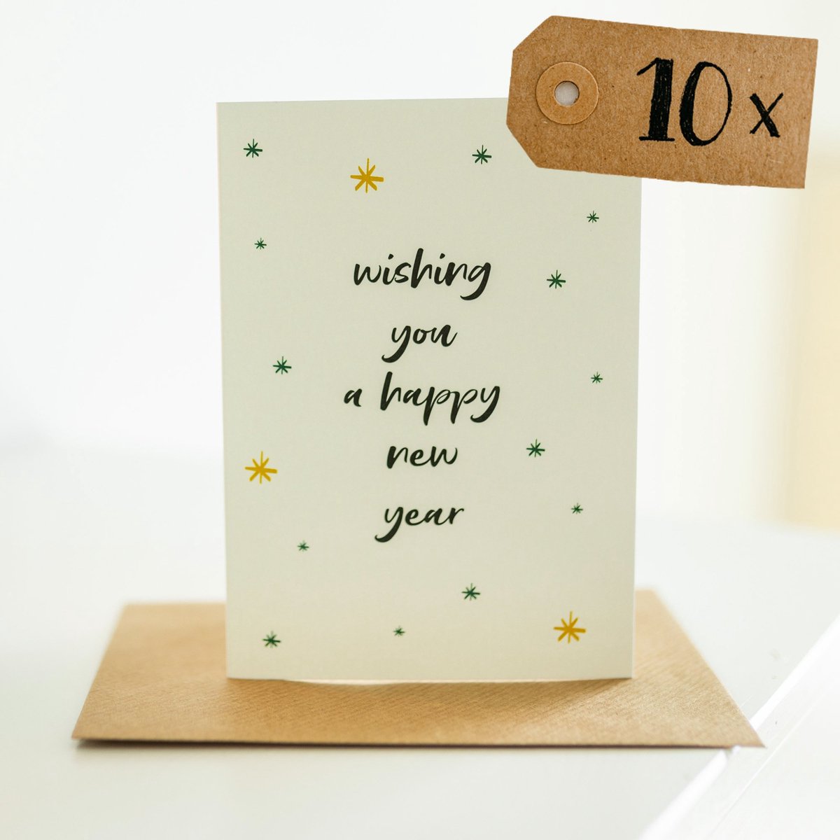 10x hippe kerstkaarten (A6 formaat) - kerst kaarten om te versturen - kaartenset - kaartjes blanco - kaartjes met tekst - luxe kerstkaarten - feestdagenkaarten - kerstkaart - wenskaarten