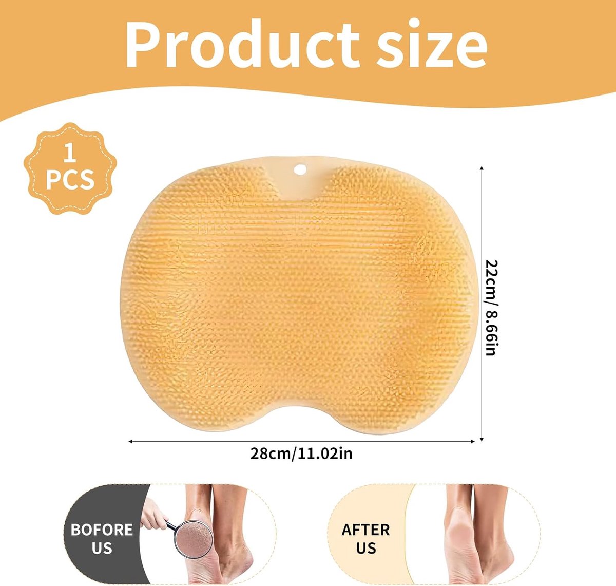 Foot Cleaner - 3D Massage Foot Mat with 75 Suction Cups, Easy Cleaning without Bending, Soft TPR Brushes, Relief of - ShopVlot