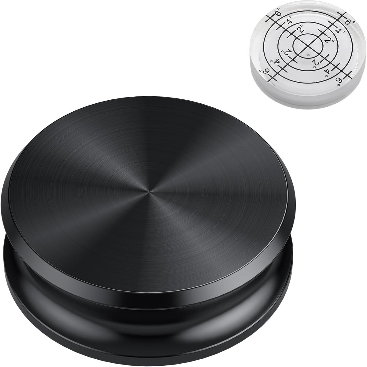 Plaatgewicht 311 g, aluminium, vinylstabilisator, plat, 25 mm, 7,5 mm spindel, compatibel met waterpas, anti-vibratie - ShopVlot