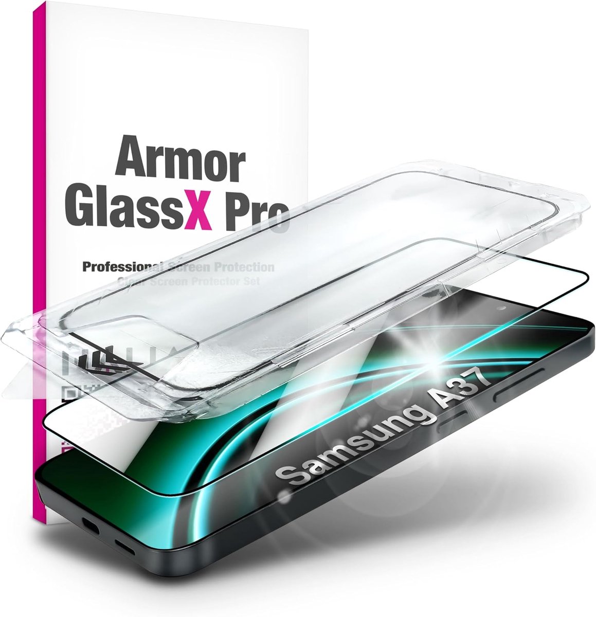 NALIA Screenprotector voor Samsung Galaxy A37 - Blaasvrije Easy-Install Box - ARMORGLASSX PRO (Snelle Bescherming) - ShopVlot