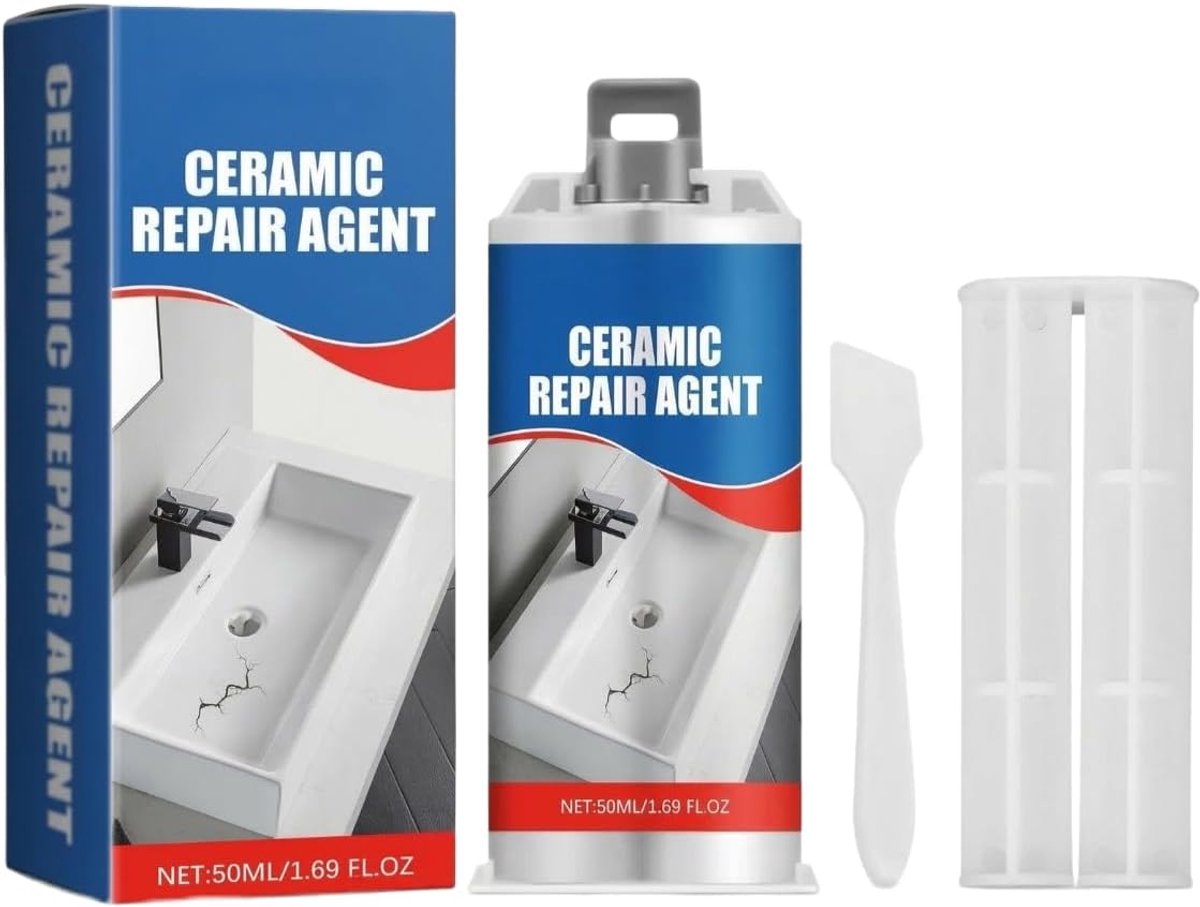 QLK Bathtub Repair Kit White, Ceramics Repair Kit For Sinks, Porcelain, Ceramics and Acrylic, All-in-One Waterproof - ShopVlot