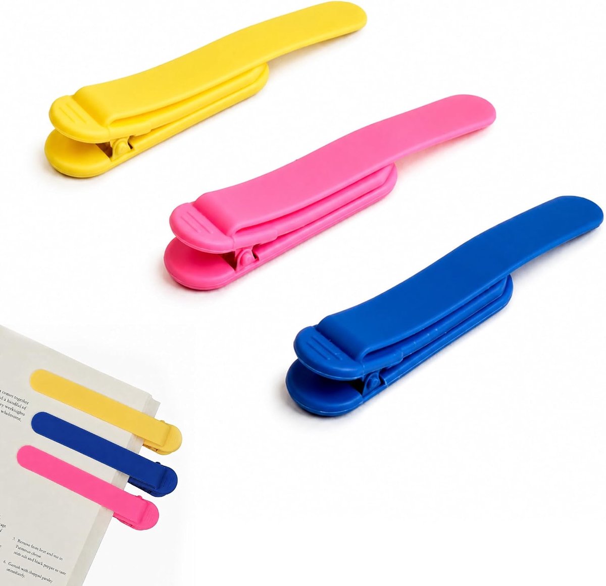 QLK Automatische Zelfopklimmende Magnetische Bladwijzer - Siliconen boekenlegger, een handig leesaccessoire voor - ShopVlot