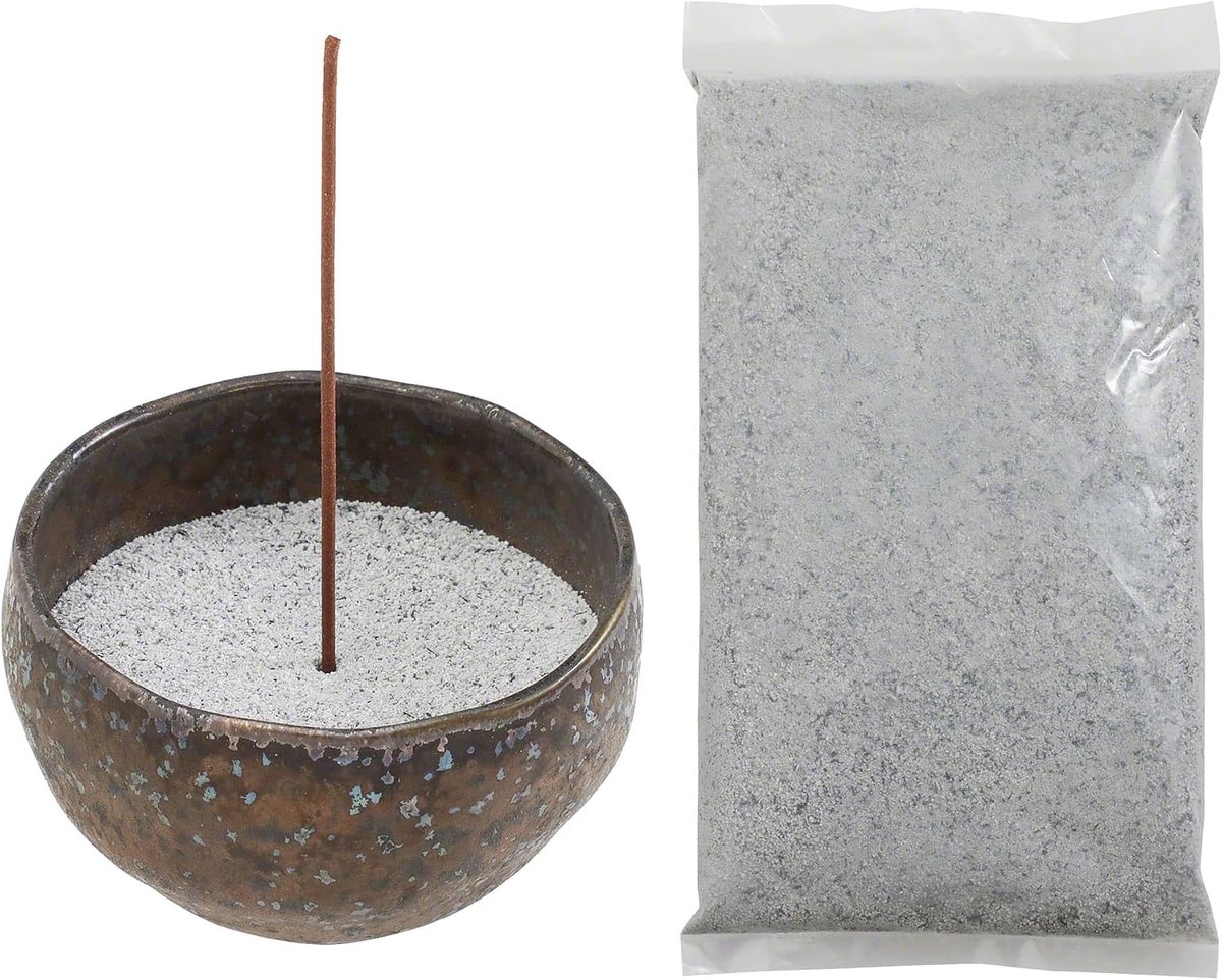 Asayu Japan Incense Holder Set with Incense Ash (50g) – Made in Japan – Traditional Ceramic Incense Holder with Ash - ShopVlot