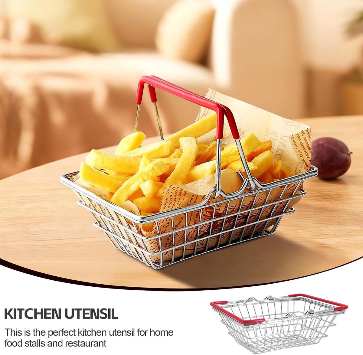 Mini Shopping Basket, Portable Storage Basket, Mini Shopping Basket, Portable Shopping Storage for Simulated Shopping - ShopVlot