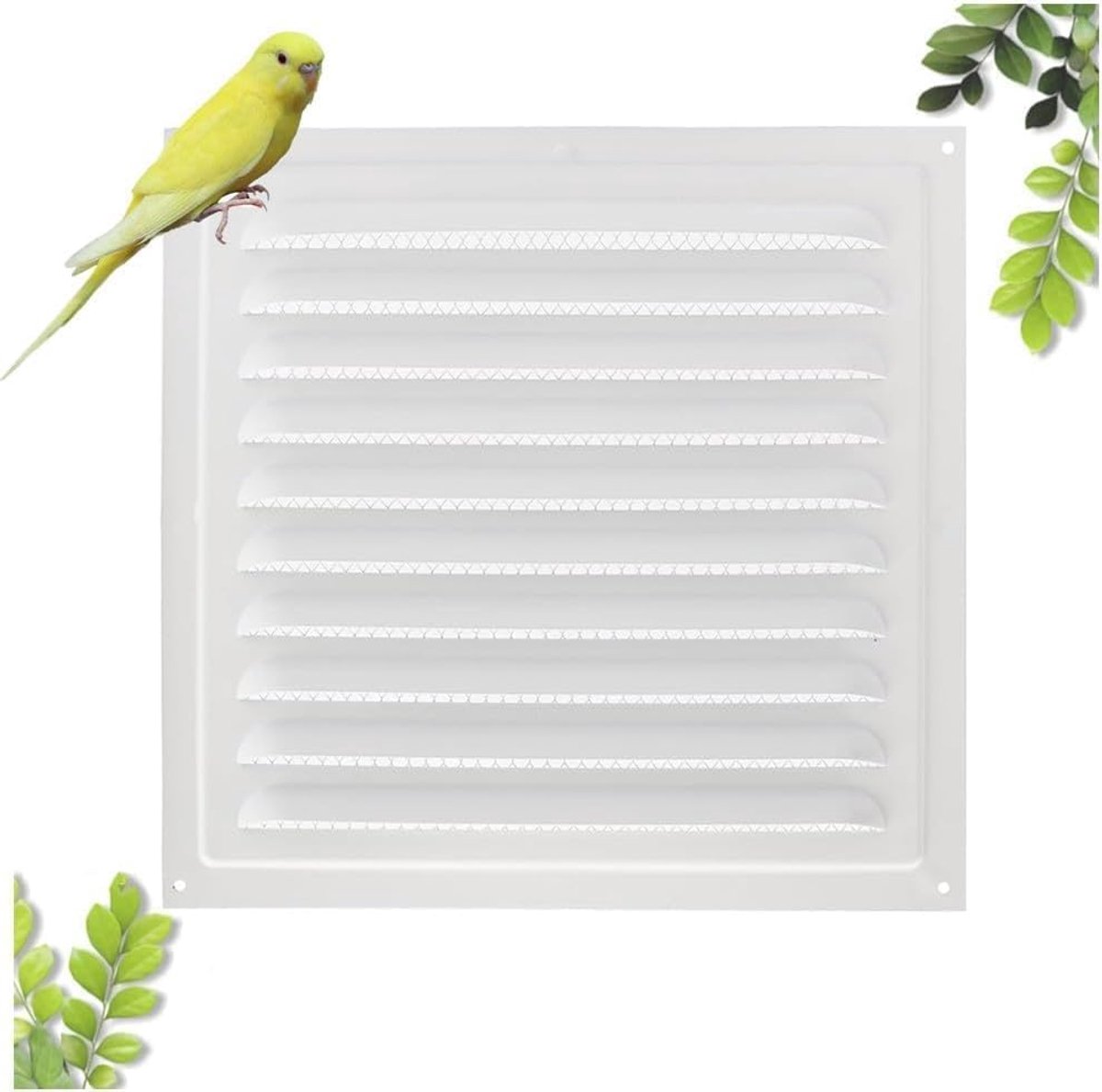 Metalen ventilatieafdekking, wit metaal, ventilatieafdekking, afvoerrooster voor open haard, ventilatie met - ShopVlot