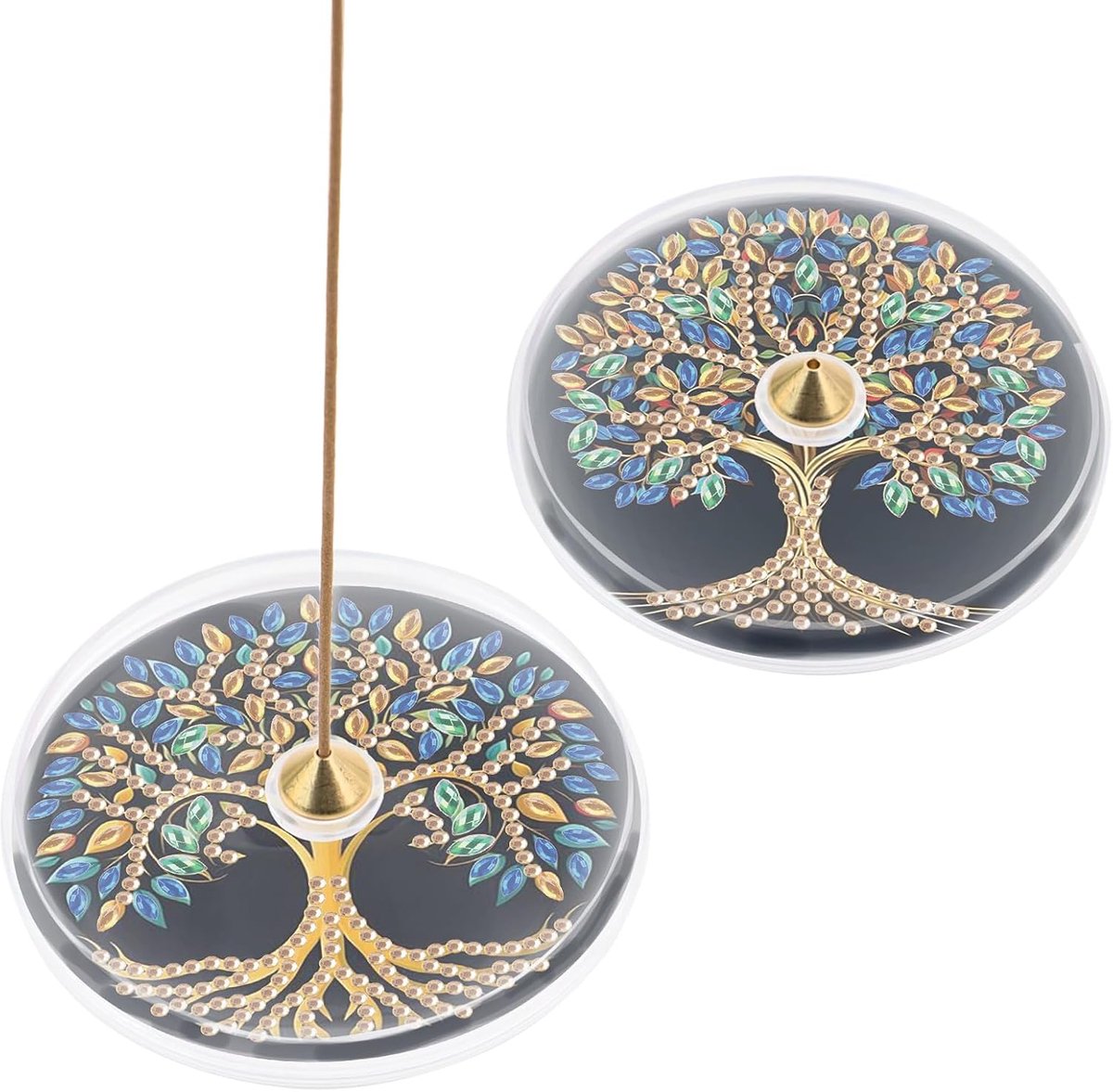 DCIDBEI Mosaic Craft Set for Adults Incense Burner Incense Bowl Diamond Painting Incense Stick Holder Incense Plate - ShopVlot