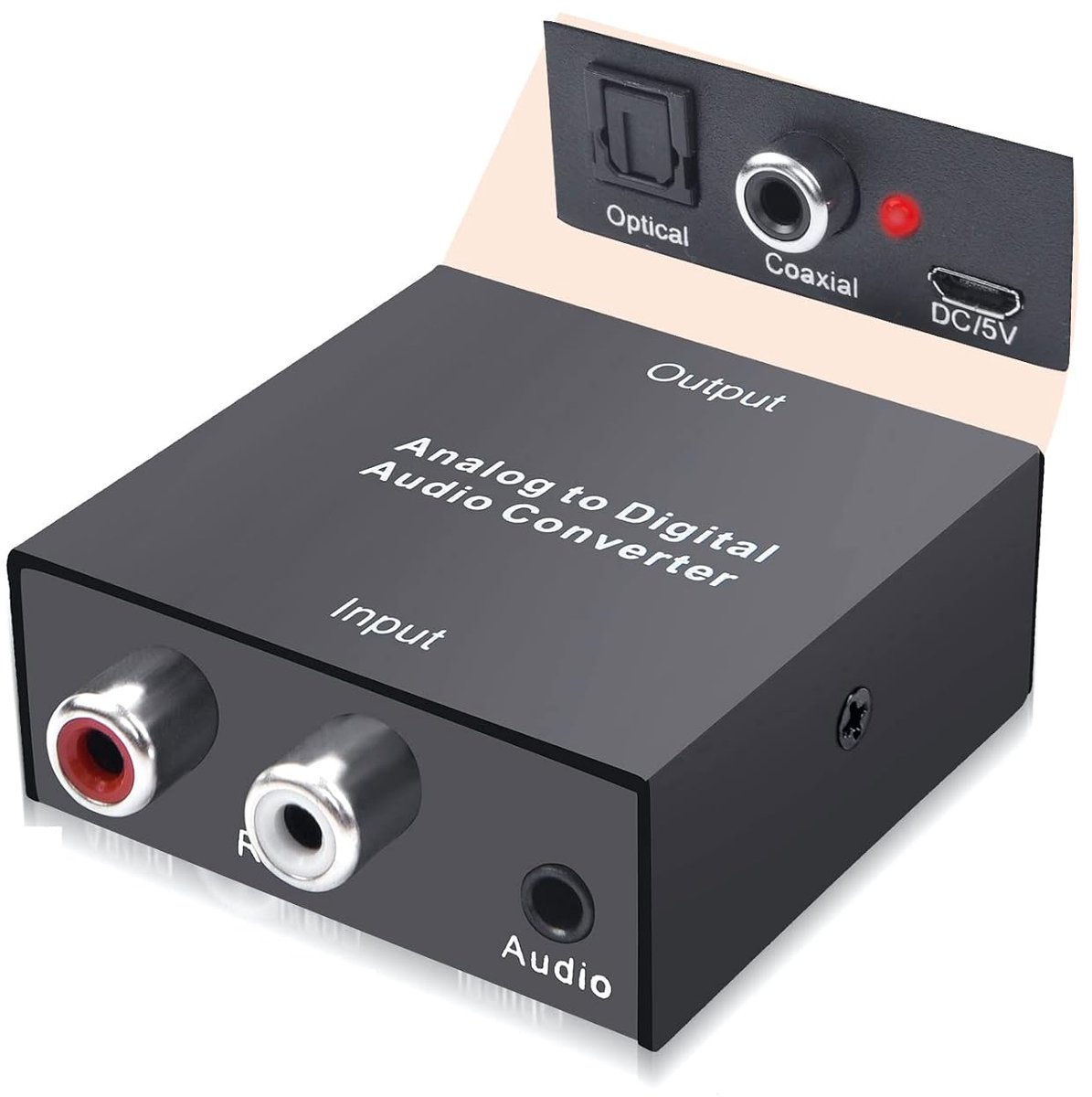SOUTHSKY Audio Converter, Stereo Analog to Digital Converter, Adapter, 3.5mm Aux Jack R/L 2 RCA RCA to SPDIF, Toslink - ShopVlot