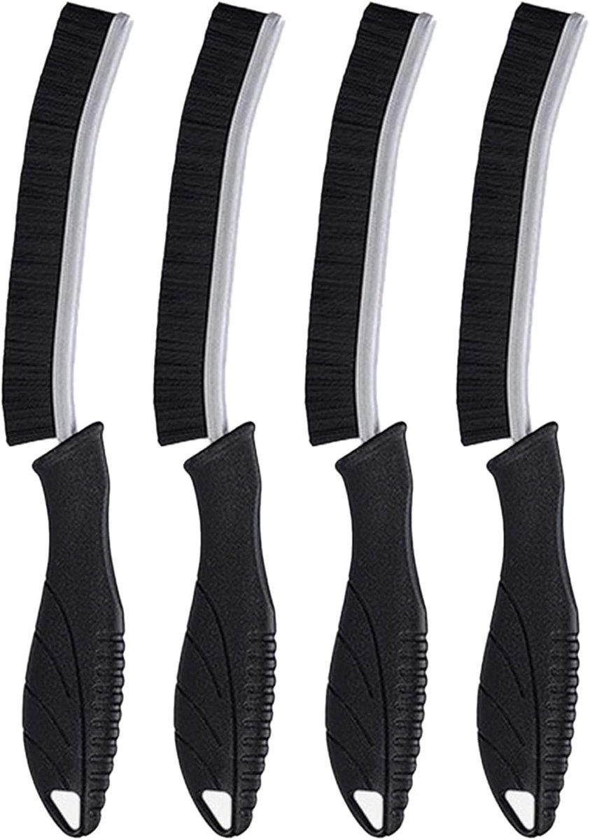 Set of 4 Joint Brushes with Brushes, Hard Bristles for Cleaning Corners, Brushes for Cleaning Bathroom Tiles, Kitchen - ShopVlot