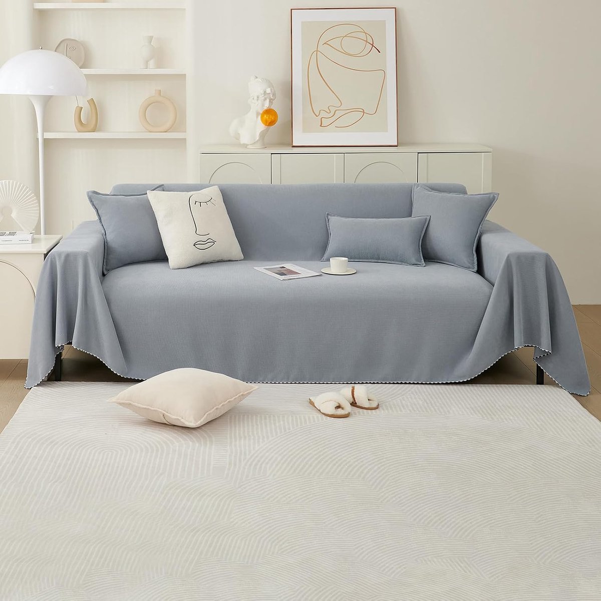 Sofahoes Extra Groot - Chenille, Omkeerbaar - Antislip, Winter - Verfris je interieur - ShopVlot