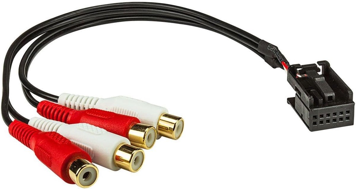 aux in adapter - Quadlock 12-pool - geschikt voor Audi, Seat, Skoda, VW - verbind mobiele apparaten - ShopVlot