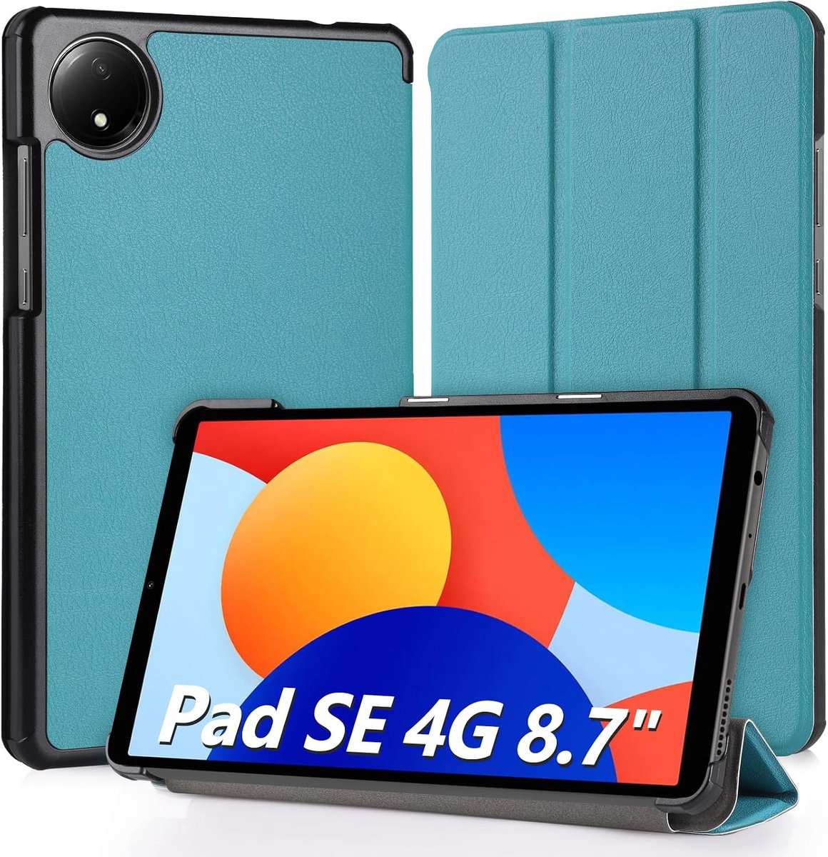 Tablet hoes 8.7 inch - ultra dun leren cover - mintgroen - bescherming voor Xiaomi Redmi Pad SE - ShopVlot