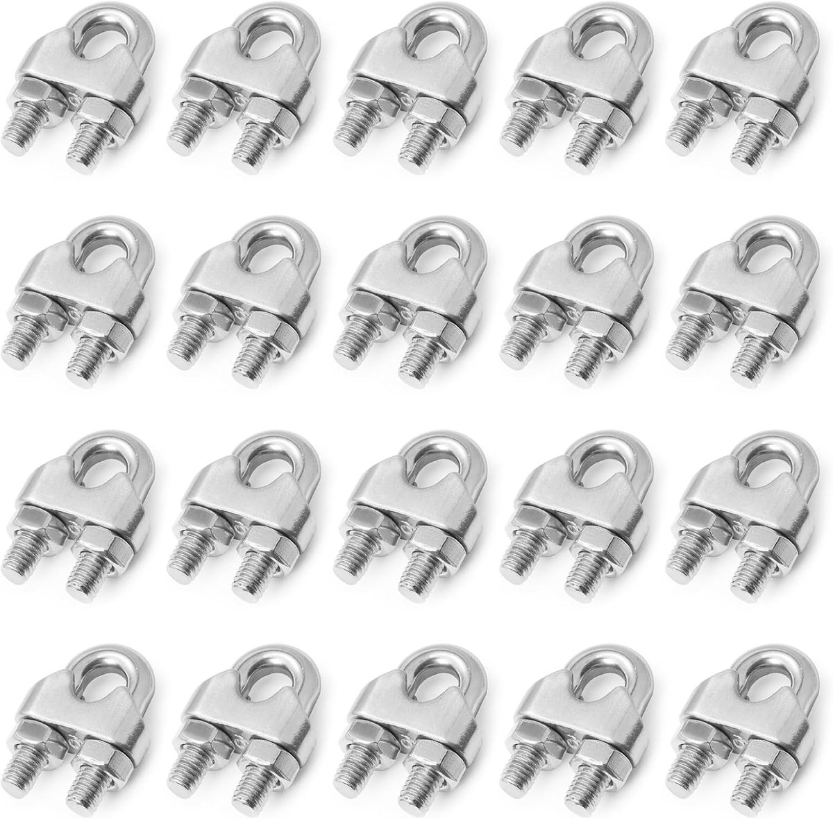 Draadkabelklemmen M8 - 304 RVS - Antislip design - Voor sterke bevestiging - ShopVlot