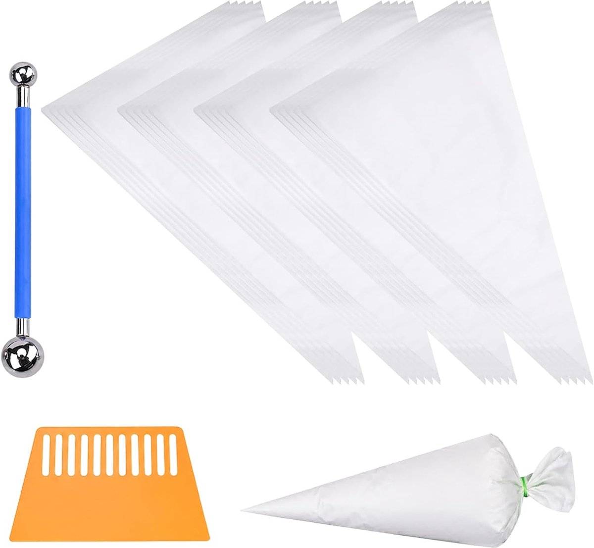 Mortelzakken set van 20 - 465 mm x 286 mm - flexibel materiaal - eenvoudig vullen en aanbrengen - ShopVlot
