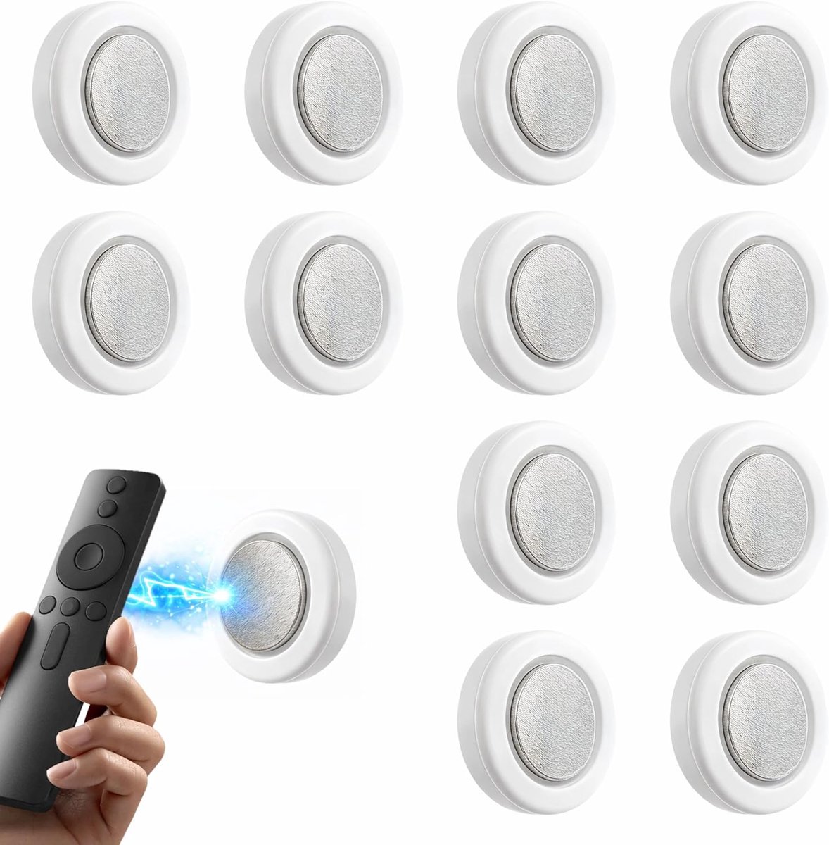 Wandafstandsbediening houder 12 stuks - magnetisch wit - zelfklevend - georganiseerde opslag voor afstandsbedieningen - ShopVlot