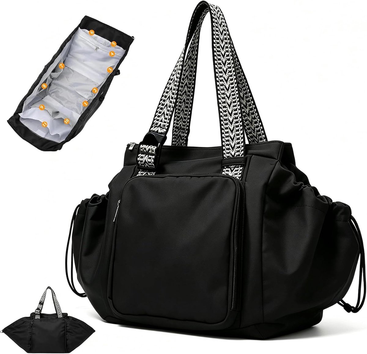 Reistas dames 60L - Oxford doek - leren sporttas - ideaal voor reizen - ShopVlot