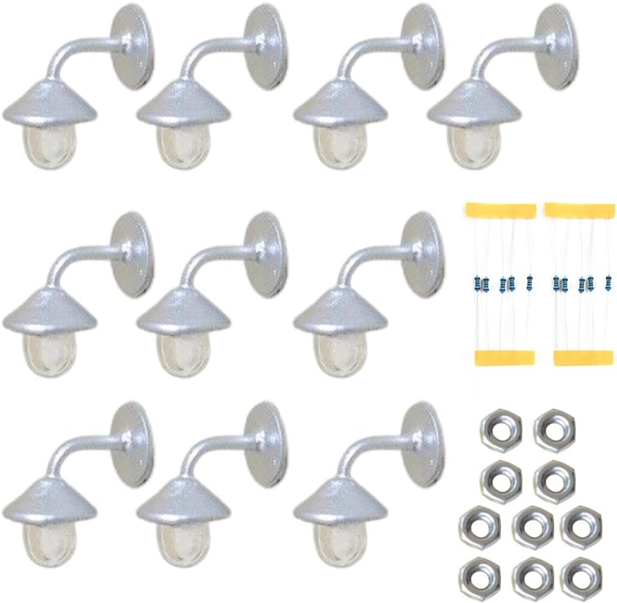 LED Straatlampen 1-vlam - 10 Stuks - Verlicht H0 Modelbouw - Perfect voor Spoorweg en Gebouwen - ShopVlot