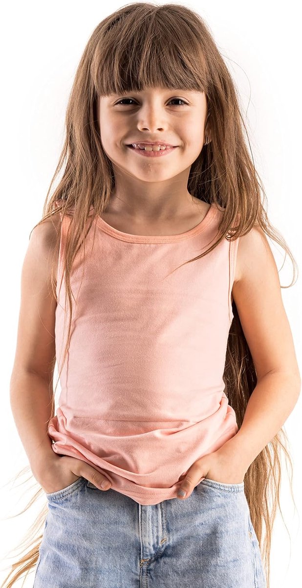 Tanktop meisjes 5-6 jaar - katoen - casual mouwloos - perfect voor dagelijks gebruik - ShopVlot