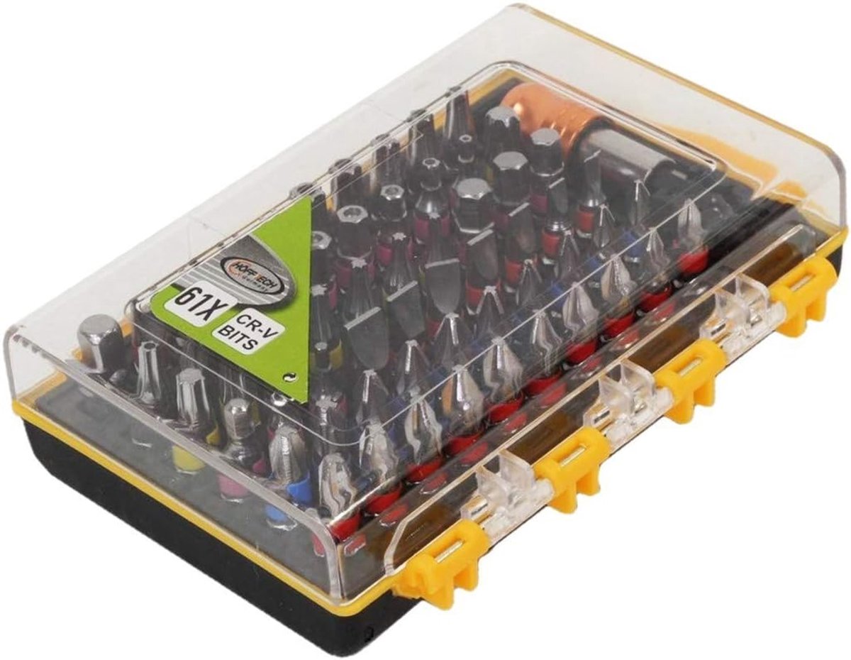 Professionele bitset 61 delig - hoogwaardige materialen - compleet assortiment - ideaal voor klussen - ShopVlot
