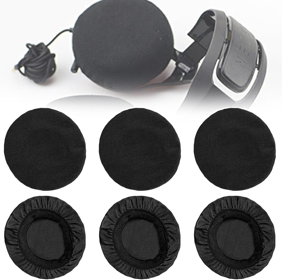 Hoofdtelefoonhoes 9-11 cm - wasbaar stof - elastische bescherming - ideaal voor sportschool - ShopVlot