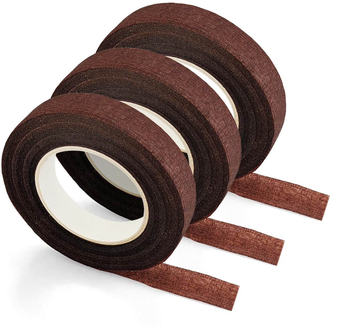 Stretchlint 12 mm x 25 m - Bruin Zelfklevend - Voor Bloemen en Decoratie - Ideaal voor Creatieve DIY - ShopVlot