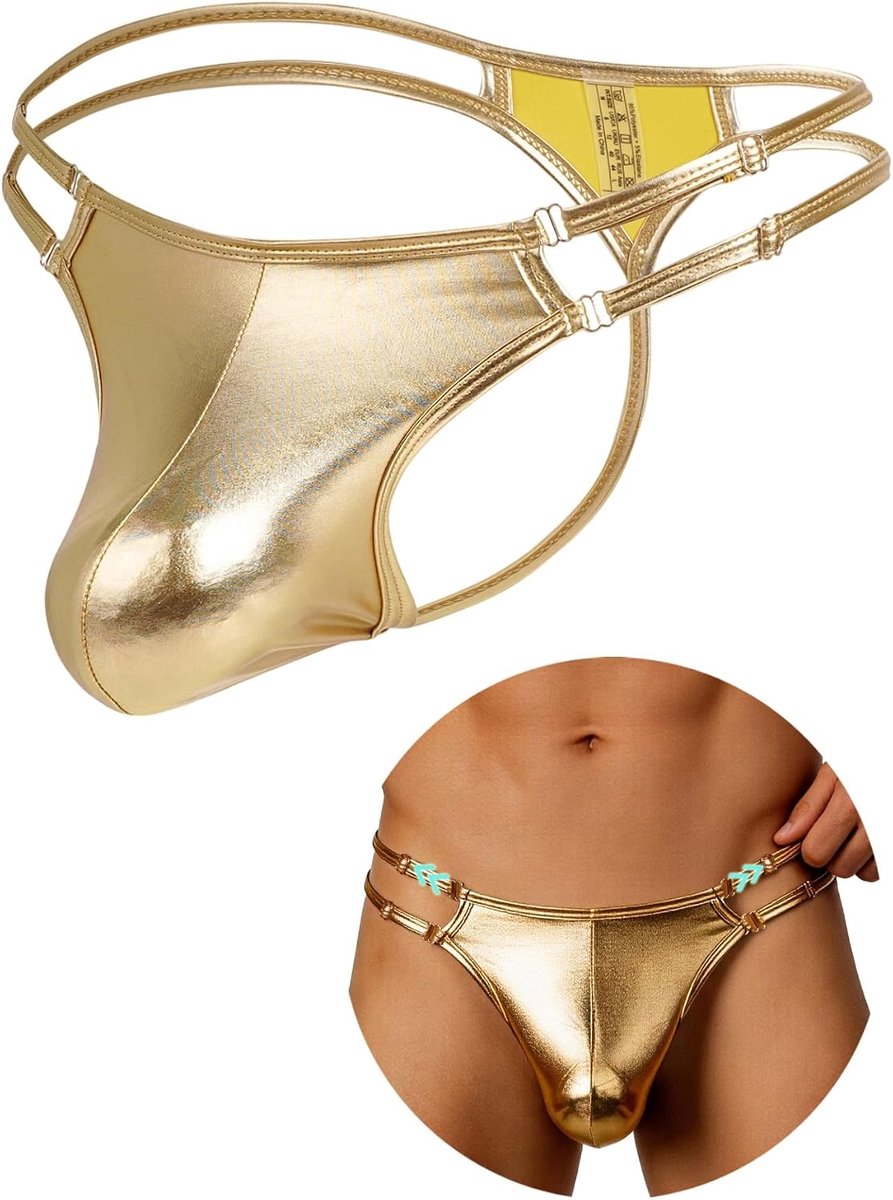 Slip heren goud, XL - elastisch - comfortabele pasvorm - perfecte ondersteuning - ShopVlot