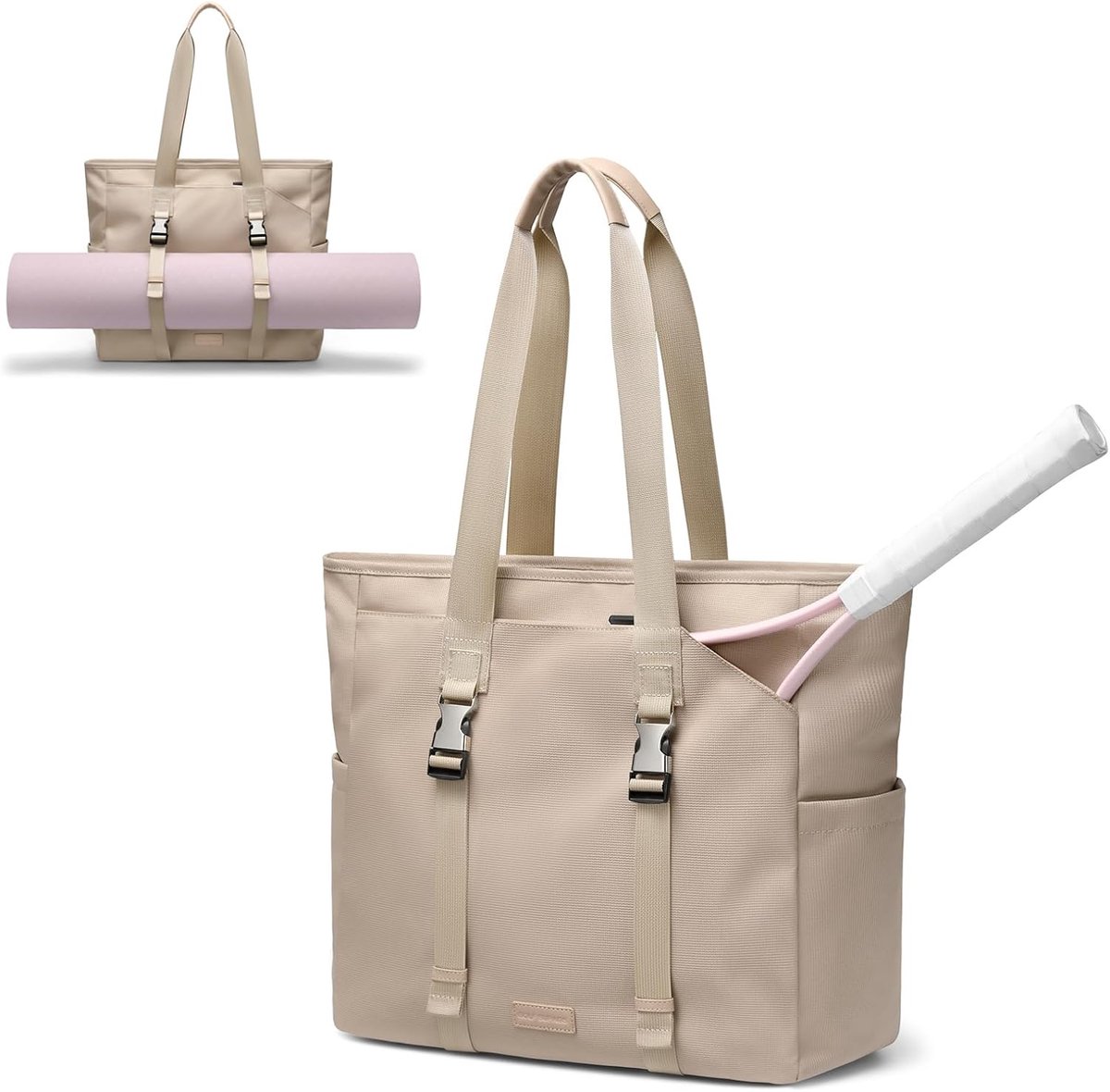 Tennisracket tas 24 liter - Sporttas met natte zak - Geschikt voor yoga en fitness - Ideaal voor onderweg - ShopVlot