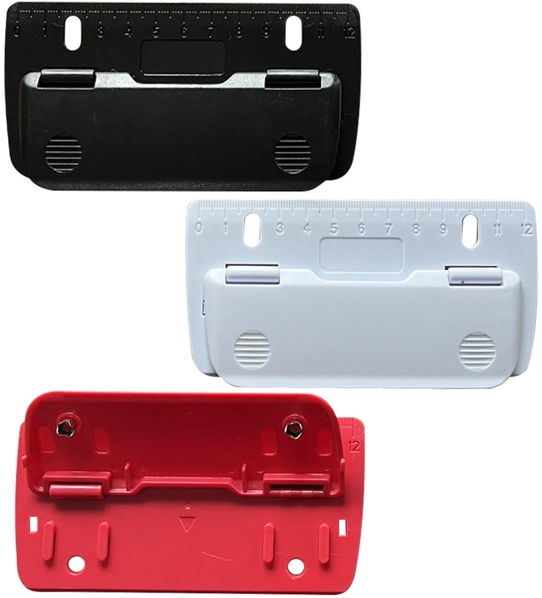 Mini Perforator - Wit - 13 x 6,7 x 0,7 cm - Compacte Perforator voor School en Kantoor