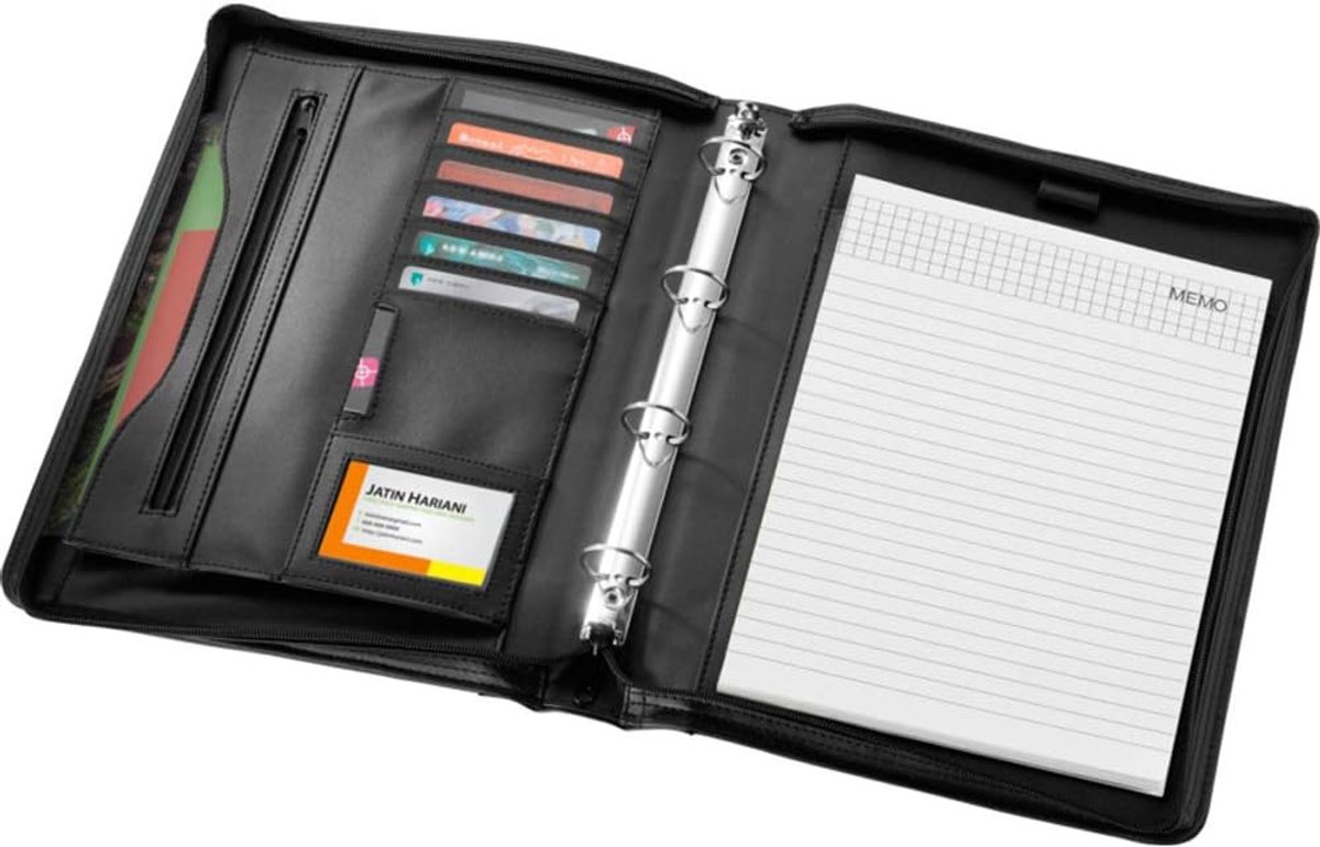 Maletín A4 zwart - meerdere kleuren - met compartimenten - ideaal voor kantoor - ShopVlot