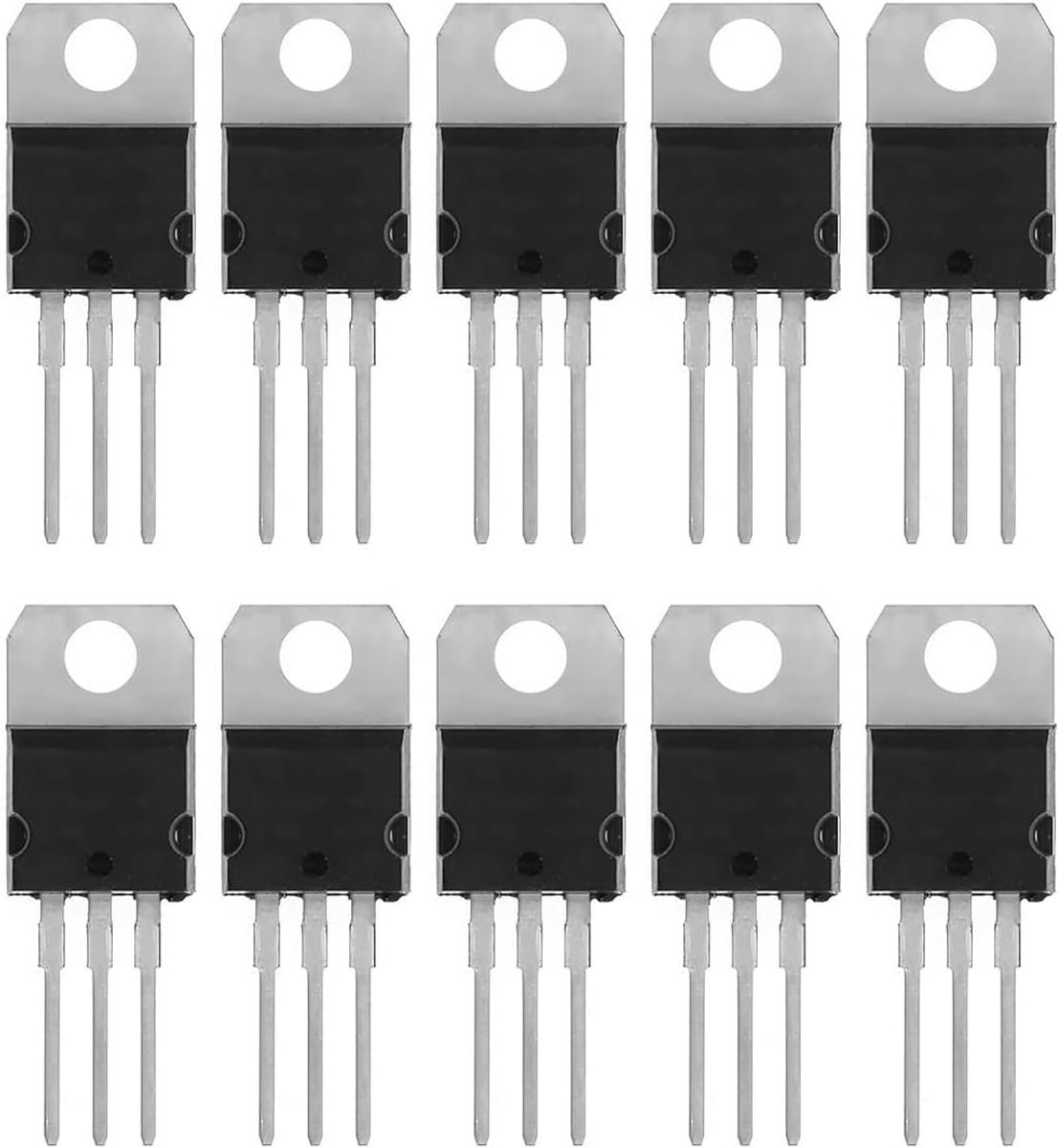 L7808CV spanningsregelaar 8V - 10 stuks - lineair ontwerp - betrouwbare stroomvoorziening voor elektronica - ShopVlot