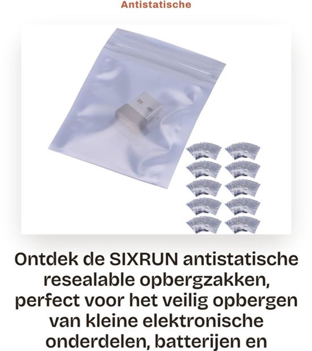 Antistatische Resealable Opbergzakken 100 Stuks 6x9 cm - Waterdicht en Vochtbestendig voor Elektronica