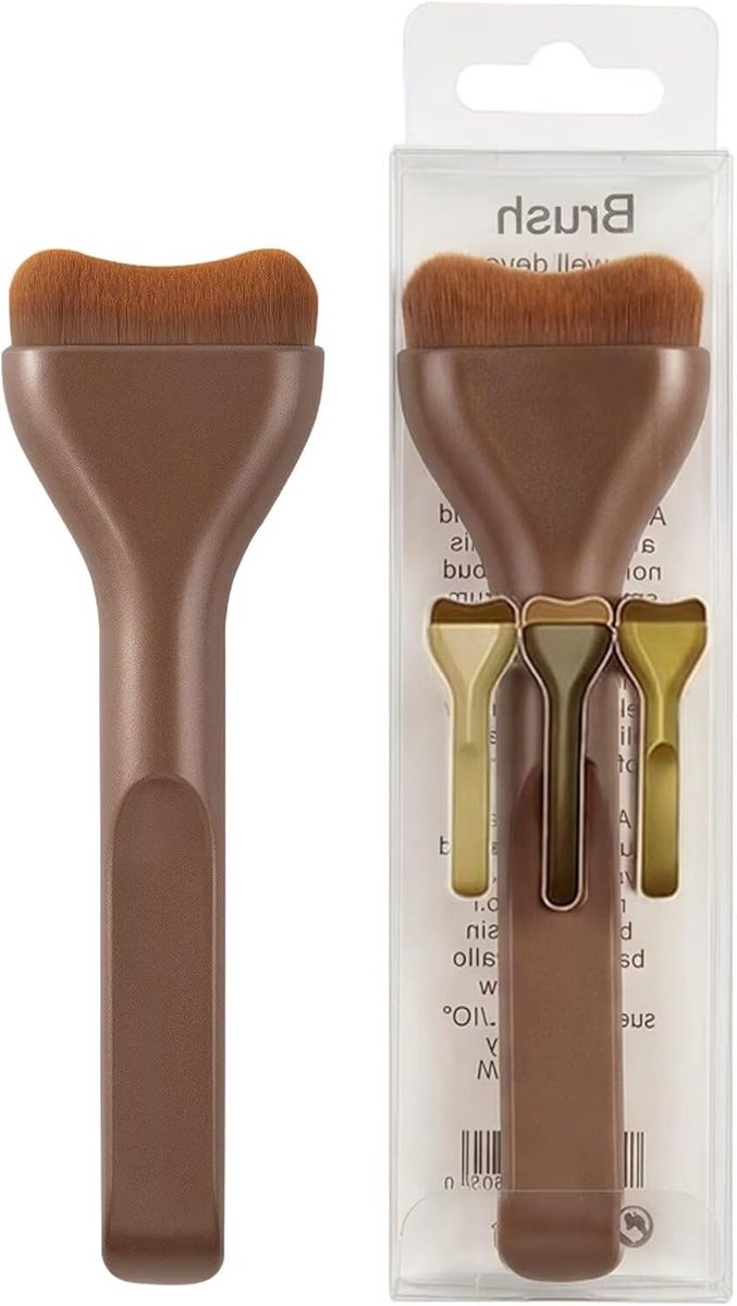 Foundationkwast 4 cm - ultrazachte synthetische haren - voor naadloos mengen - ideaal voor poeder en crème - ShopVlot