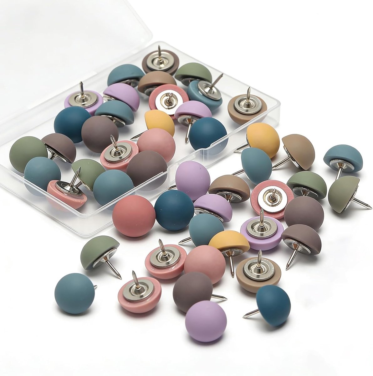 Kleurige Pins 50 stuks - Ronde Duimspelden - Matte Afwerking - Ideaal voor Decoratie - ShopVlot