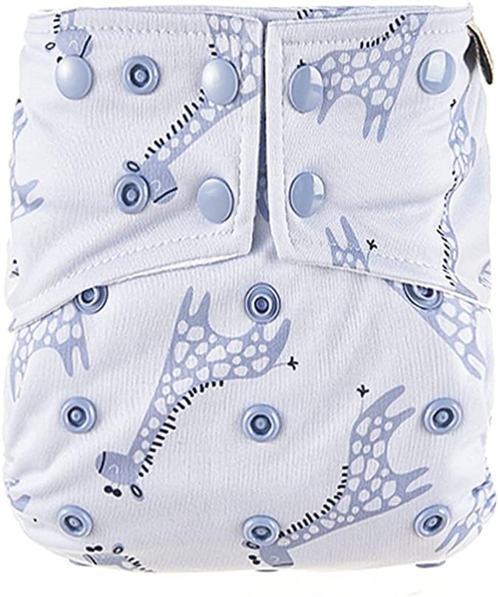 Luiertas - Verstelbare maat - Blauw giraffe - Geschikt van 4 tot 15 kg - ShopVlot
