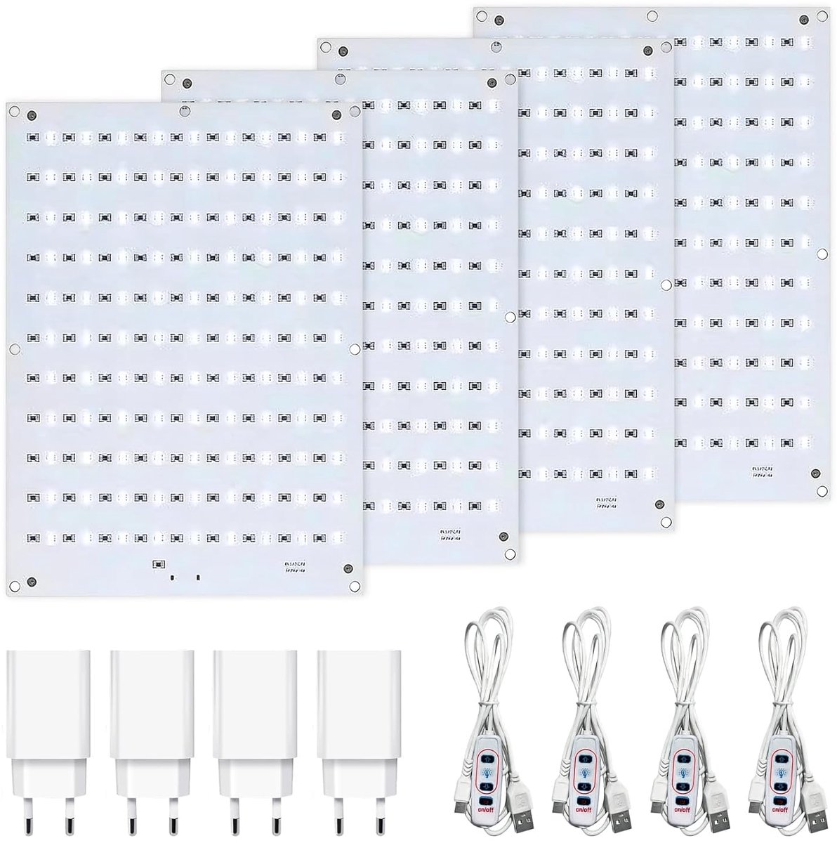 Lithophane LED Backlight Kit 4 Pack - Geschikt voor BambuLab A1/A1 Mini/P2S/P1P/P1S/X1C/H2D - PCB Lichtplaat - ShopVlot
