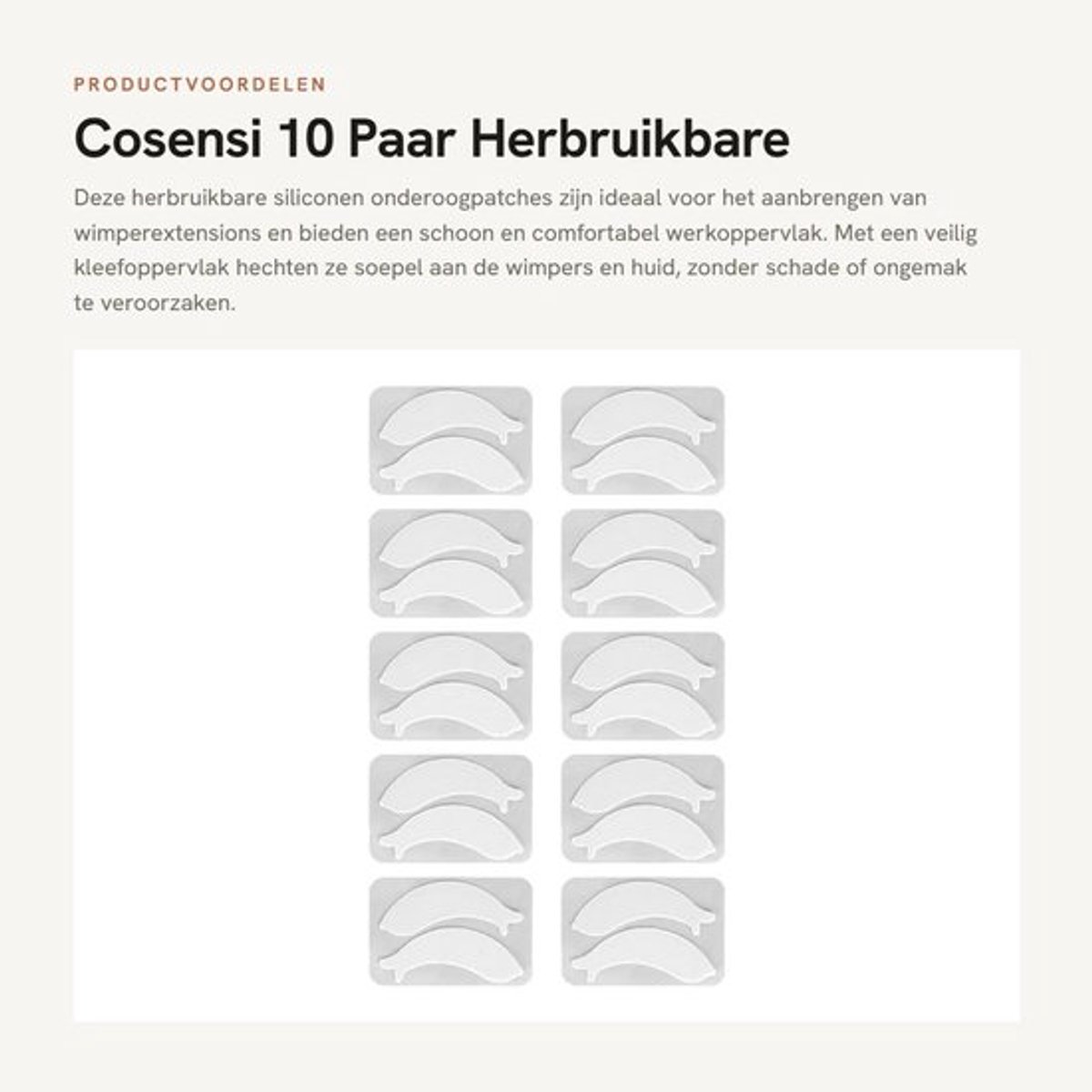 Wimperverlengingspatches Herbruikbaar - Siliconen Onderoogpatches - Veilig Kleefoppervlak - Individueel Verpakt - Zacht/Flexibel - Veelzijdig Gebruik