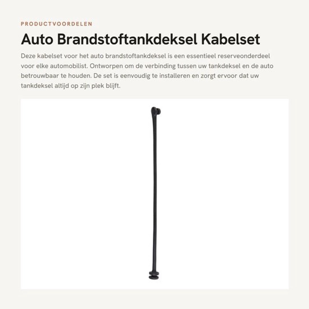 Tankdeksel Kabelset - Auto Reserveonderdeel - Zwart Tether Ring - Brandstoftank Accessoire - Kostenefficiënt - Kwalitatief Hoogwaardig - Brandstoftankdeksel