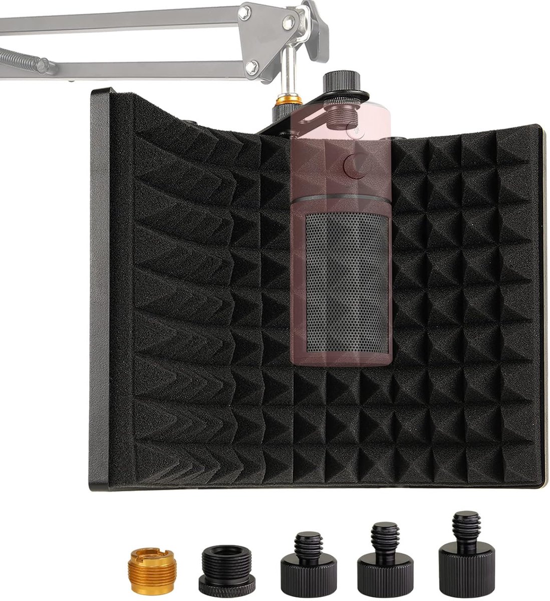 Microphone Insulation Shield, Foldable Sound Absorbing Foam for Condenser Microphone, High Density Absorbent Foam for - ShopVlot