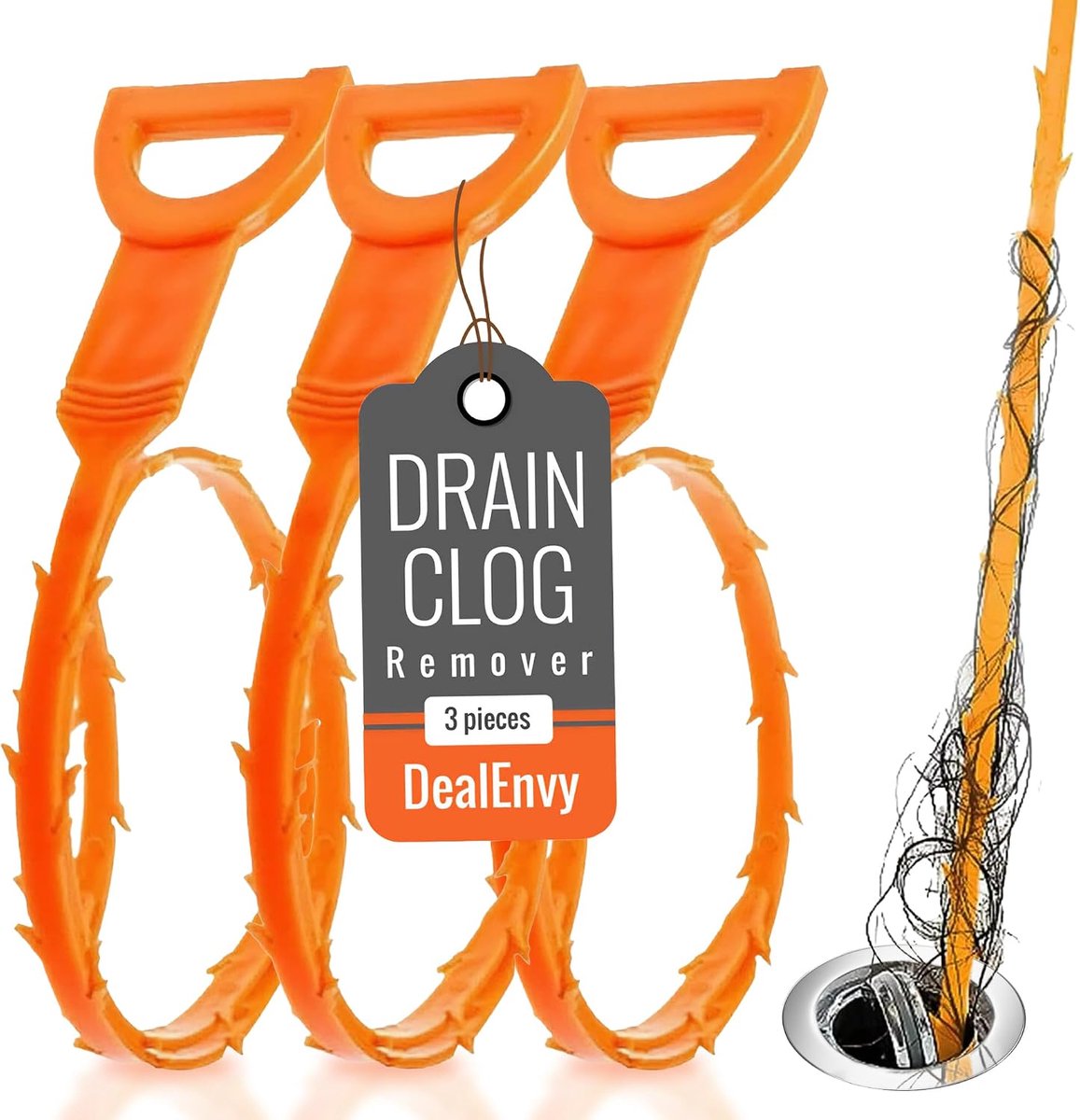 Drain Clogging Remover - Hair Catcher Shower Drain Hose, Drain Stick Cleaning Tools for Plumbing, Bathroom Pipe - ShopVlot