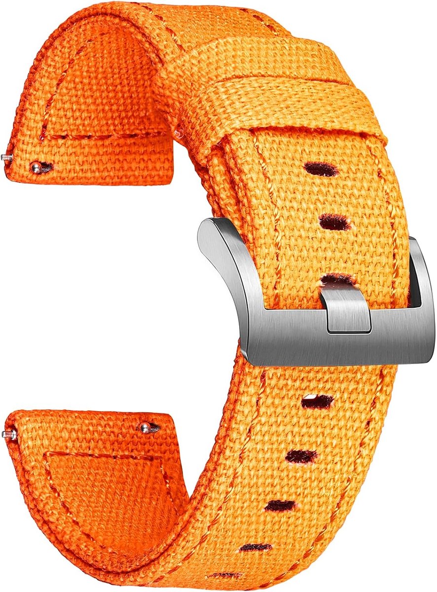 Hemsut Canvas Quick Release Watch Band 18mm 20mm 22mm 24mm Replacement Watch Straps for Men Women - ShopVlot