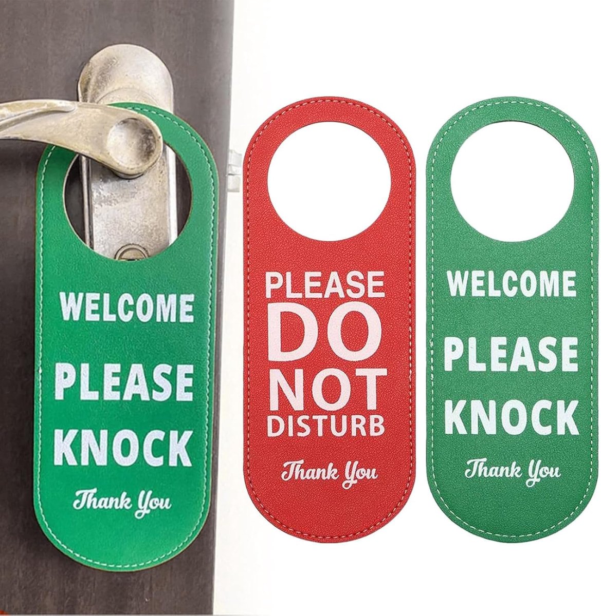 Door Handle Hanging Sign Leather Door Handle Double Sided Door Handle Door Handle Door Handle Door Handle No - ShopVlot