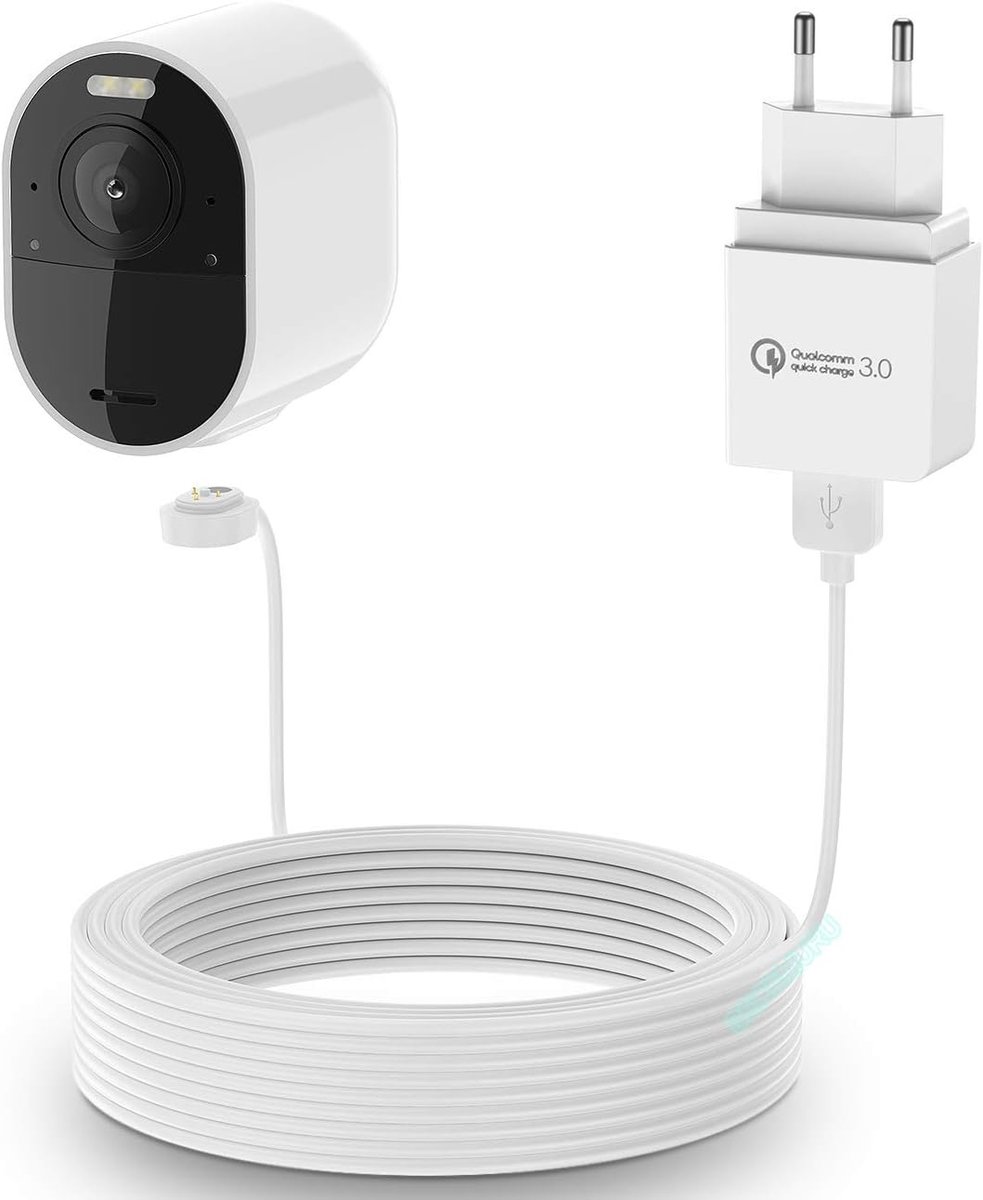 Arlo Ultra Charging Cable BECEMURU Quick Charge 3.0 & Battery Charging Adapter with Weatherproof Magnetic Cable for - ShopVlot