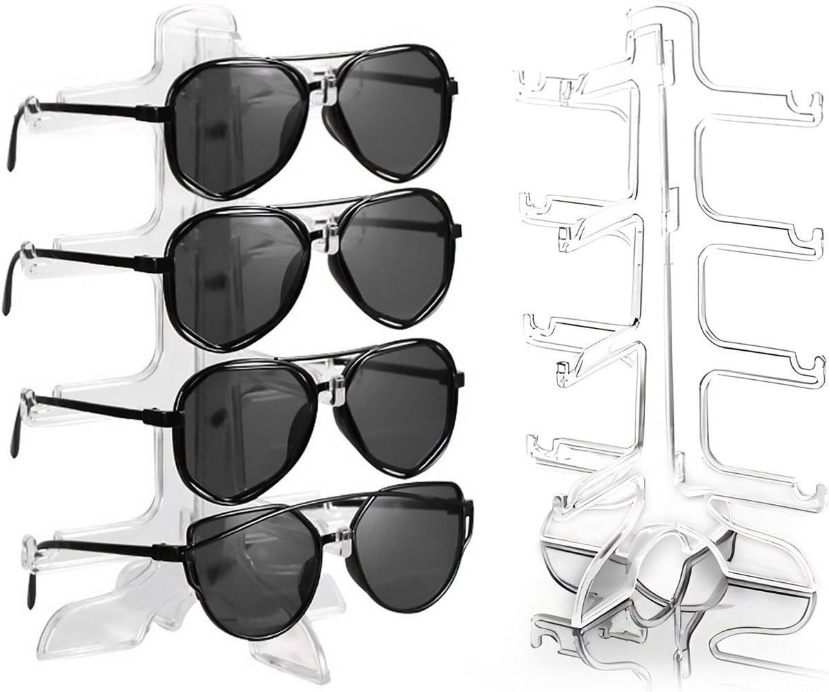 Suitable for four glasses, for storing sunglasses, multi-eyeglasses, for glasses display, home, desktop storage rack - ShopVlot
