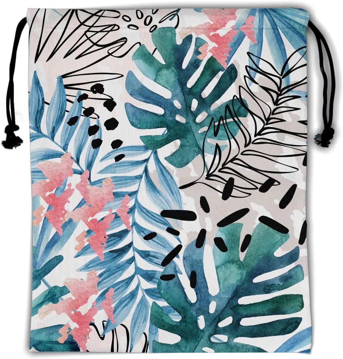Fresh Type Drawstring Bag Athlete Beautiful Leaves Gymnastics Grip Bag Art Grip Bags Drawstring Bag Abstract Art Pouch - ShopVlot