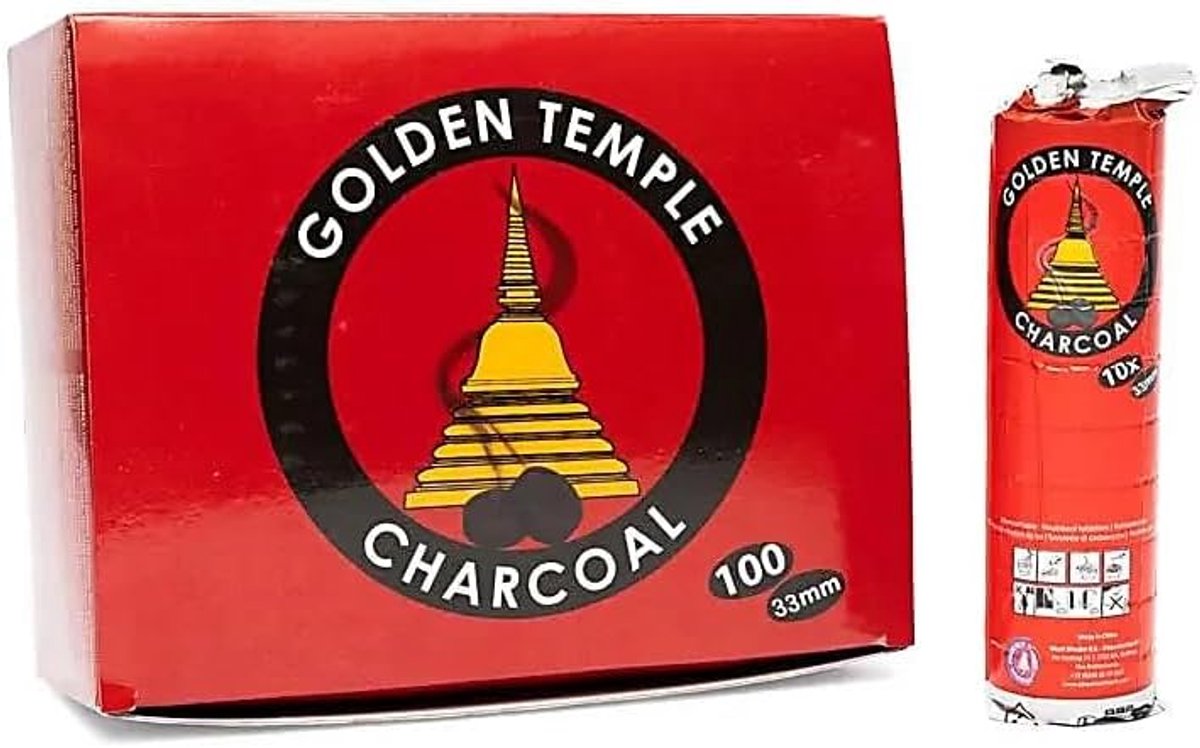 100 tabs incense coal 33 mm - fast lighting smoke coal 10 rolls - ShopVlot