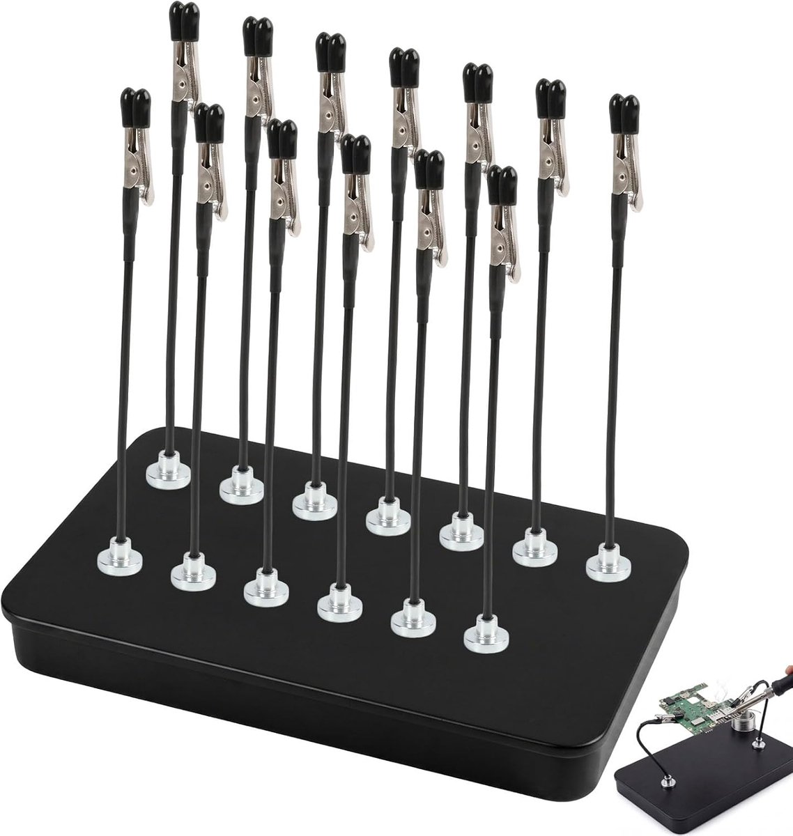 Derde hand soldeerhulp - 13 stuks - flexibele armen - nauwkeurige positionering voor modelbouw - ShopVlot