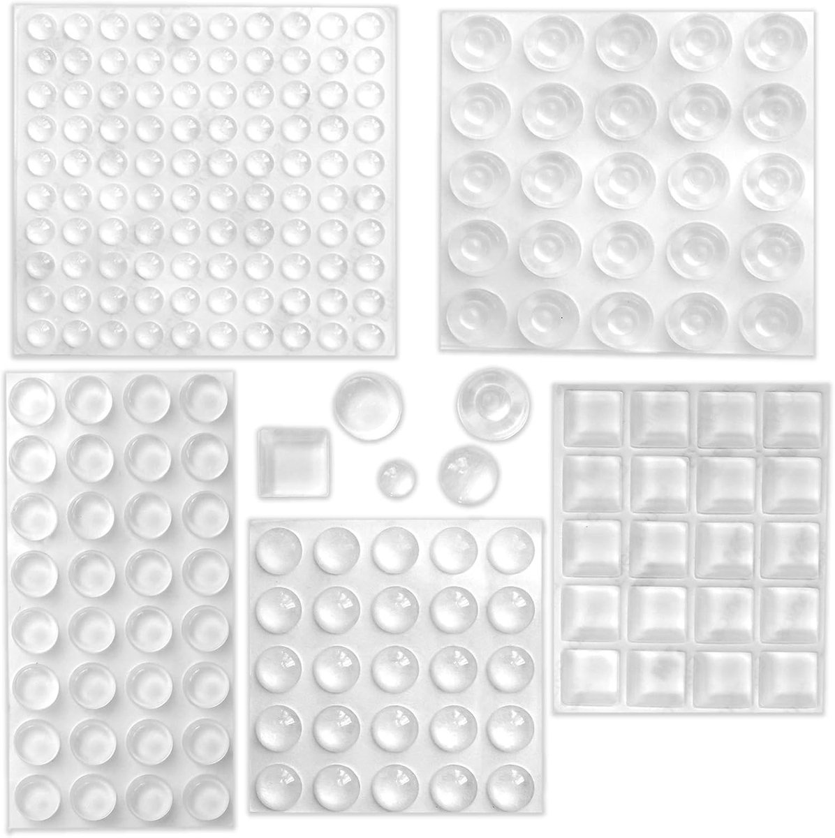 Zelfklevende bumper pads 202pcs - transparant rubber - geluidsreducerend - beschermt meubels - ShopVlot