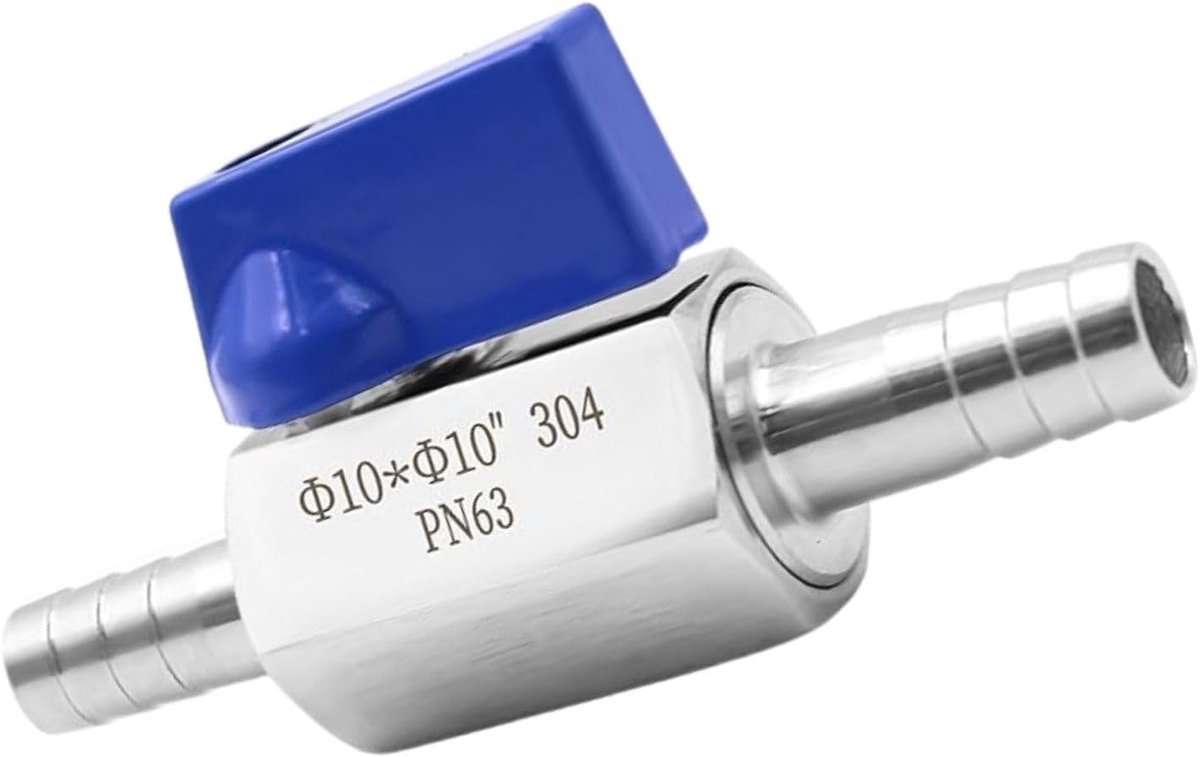 Kogelafsluiter 10 mm - RVS - Pagodahengsel - Eenvoudige installatie - ShopVlot